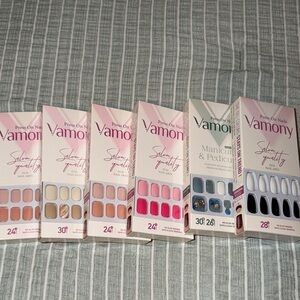 Press On Nails Set - Pink, Nude, and White